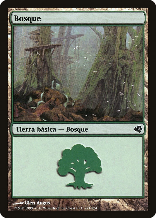 Image for Forest (Spanish) - "Bosque" (221) (221) (Magic Encyclopedia 2011 (Salvat)) - Magic: The Gathering