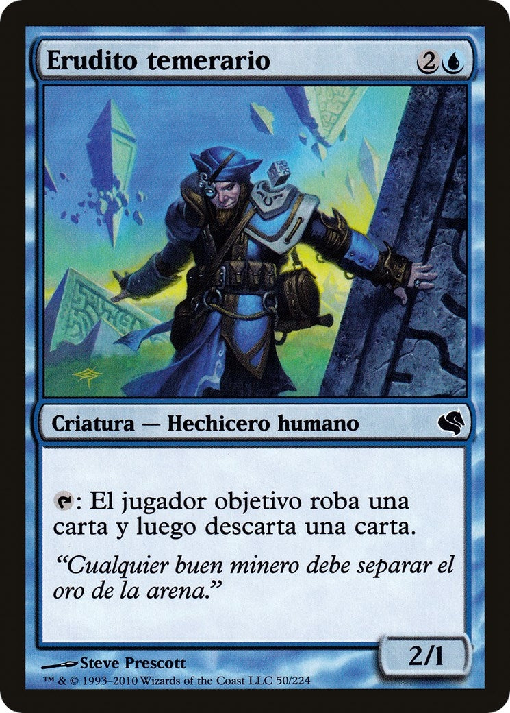 Image for Reckless Scholar (Spanish) - "Erudito temerario" (50) (Magic Encyclopedia 2011 (Salvat)) - Magic: The Gathering