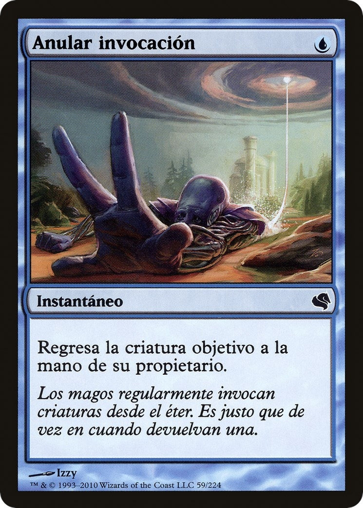 Image for Unsummon (Spanish) - "Anular invocacion" (59) (Magic Encyclopedia 2011 (Salvat)) - Magic: The Gathering