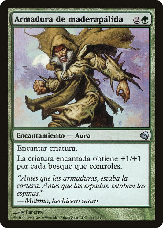Image for Blanchwood Armor (Spanish) - "Armadura de maderapalida" (124) (Magic Encyclopedia 2011 (Salvat)) - Magic: The Gathering