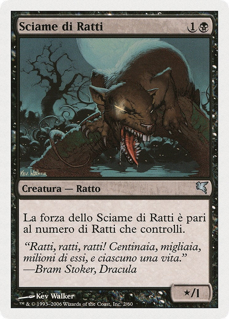 Image for Swarm of Rats (Italian) - "Sciame di rats" (A2) (A2) (Magic Encyclopedia 2005 (Salvat/Hachette)) - Magic: The Gathering