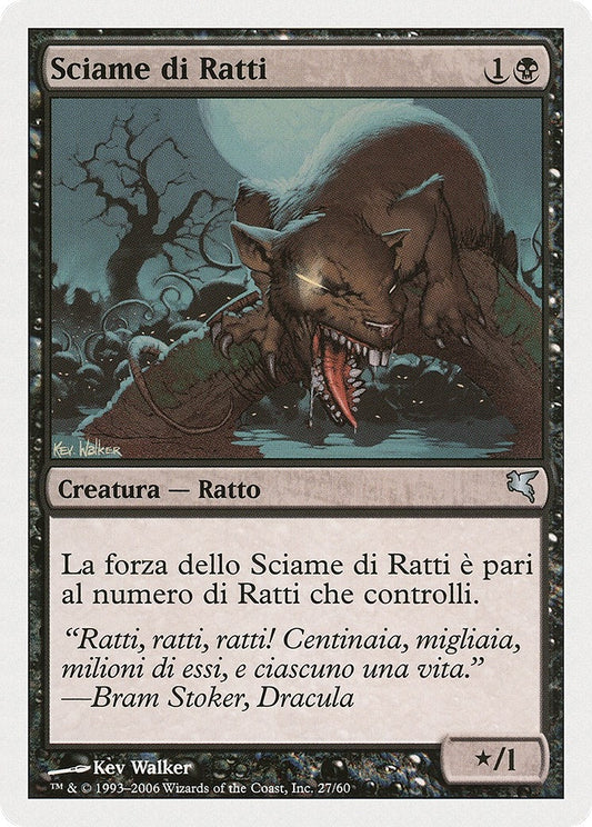Image for Swarm of Rats (Italian) - "Sciame di rats" (A27) (A27) (Magic Encyclopedia 2005 (Salvat/Hachette)) - Magic: The Gathering
