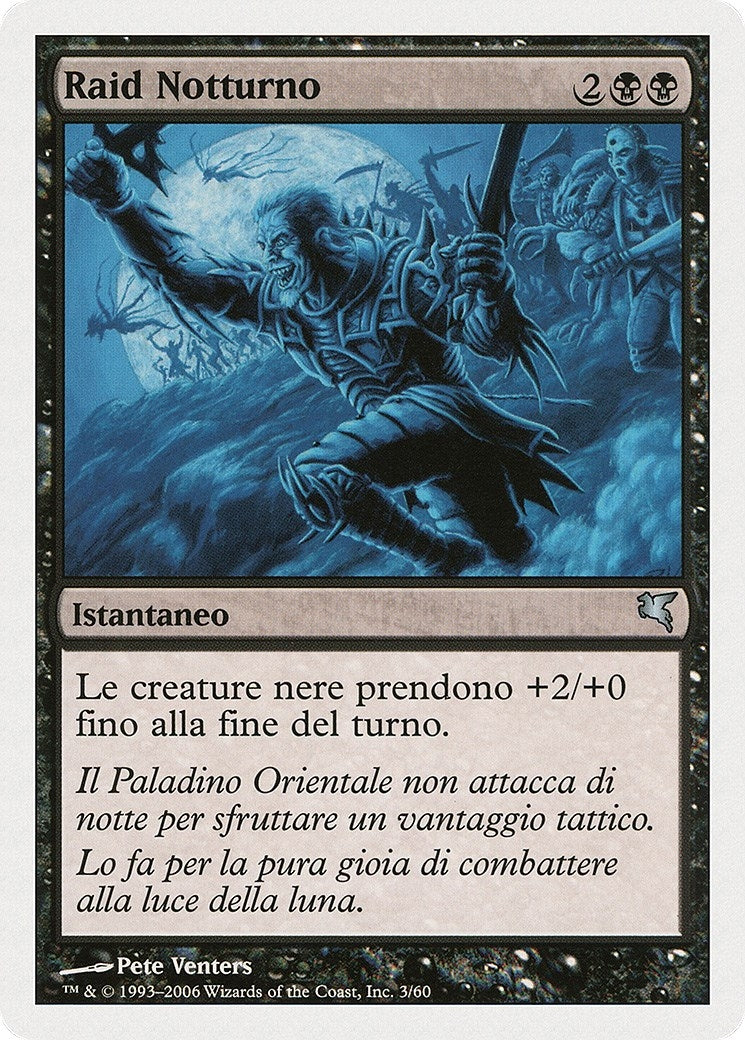 Image for Nocturnal Raid (Italian) - "Raid Notturno" (A3) (Magic Encyclopedia 2005 (Salvat/Hachette)) - Magic: The Gathering