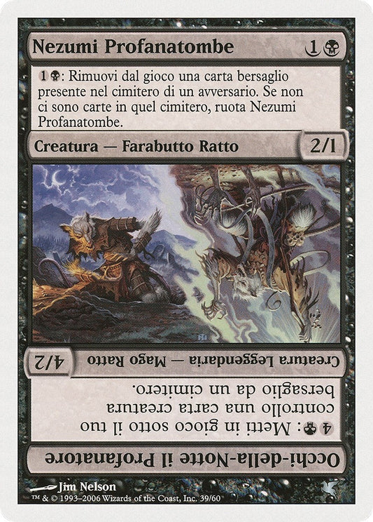 Image for Nezumi Graverobber // Nighteyes the Desecrator (Italian) - "Nezumi Profanatombe" (A39) (A39) (Magic Encyclopedia 2005 (Salvat/Hachette)) - Magic: The Gathering