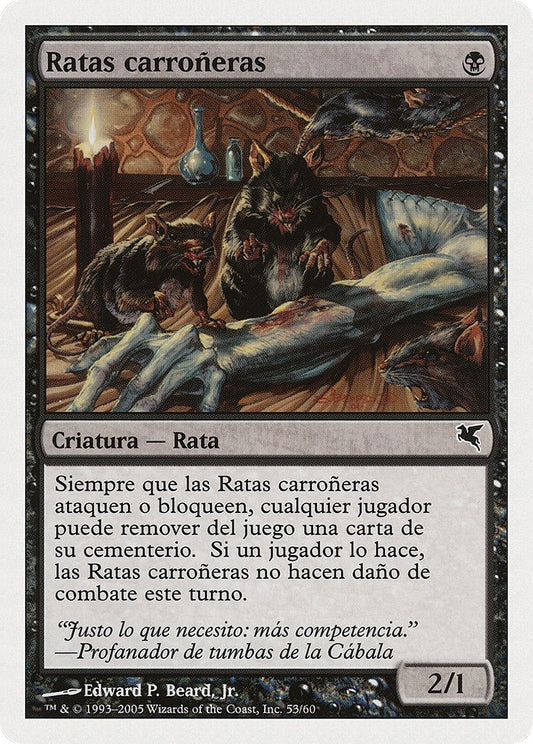 Image for Carrion Rats (Spanish) - "Ratas carroneras" (A53) (A53) (Magic Encyclopedia 2005 (Salvat/Hachette)) - Magic: The Gathering