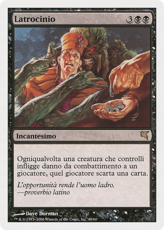 Image for Larceny (Italian) - "Latrocinio" (A49) (Magic Encyclopedia 2005 (Salvat/Hachette)) - Magic: The Gathering