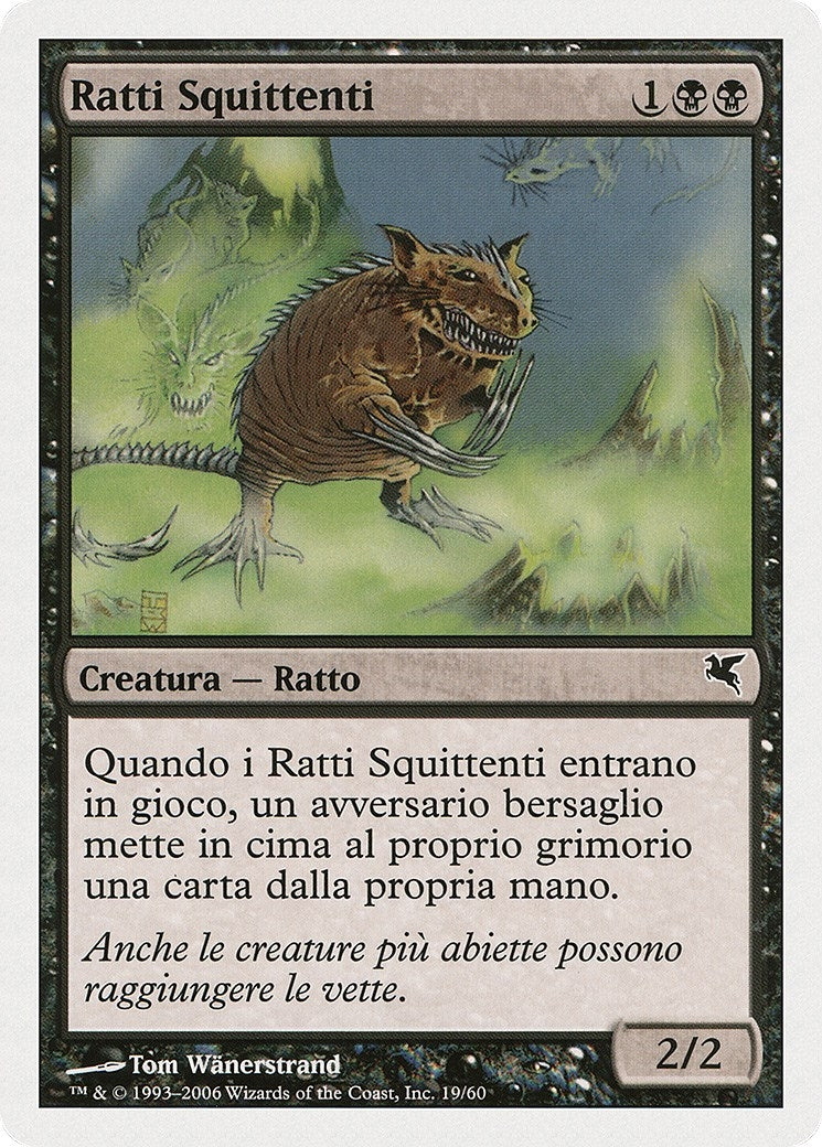 Image for Chittering Rats (Italian) - "Ratti Squittenti" (A19) (A19) (Magic Encyclopedia 2005 (Salvat/Hachette)) - Magic: The Gathering