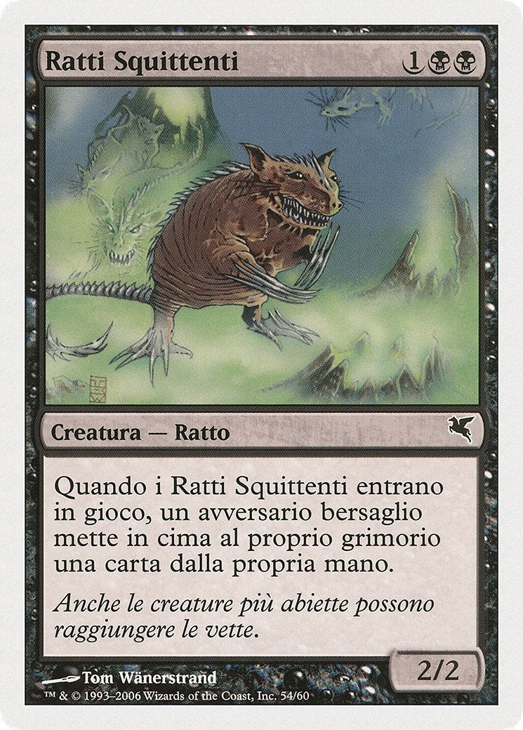 Image for Chittering Rats (Italian) - "Ratti Squittenti" (A54) (A54) (Magic Encyclopedia 2005 (Salvat/Hachette)) - Magic: The Gathering