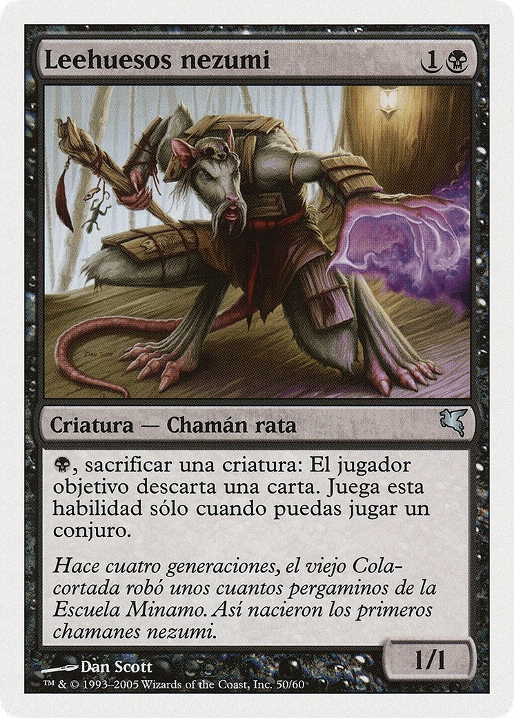 Image for Nezumi Bone-Reader (Spanish) - "Leehuesos nezumi" (A50) (Magic Encyclopedia 2005 (Salvat/Hachette)) - Magic: The Gathering