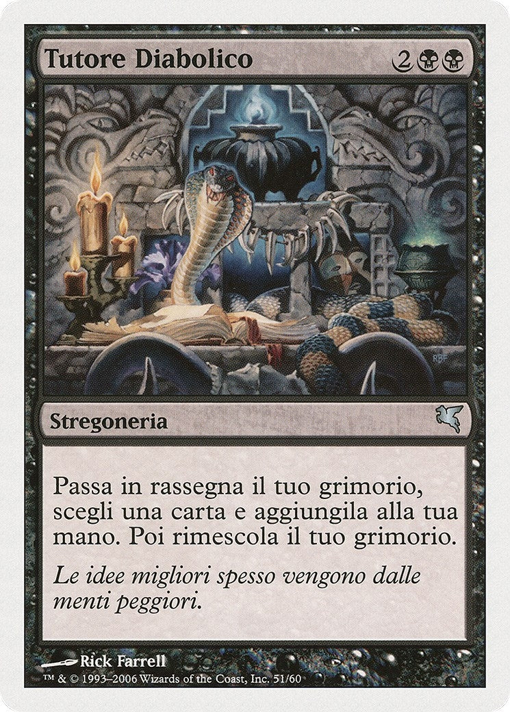 Image for Diabolic Tutor (Italian) - "Tutore Diabolico" (A51) (Magic Encyclopedia 2005 (Salvat/Hachette)) - Magic: The Gathering