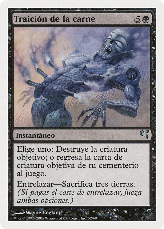 Image for Betrayal of Flesh (Spanish) - "Traicion de la carne" (A52) (Magic Encyclopedia 2005 (Salvat/Hachette)) - Magic: The Gathering
