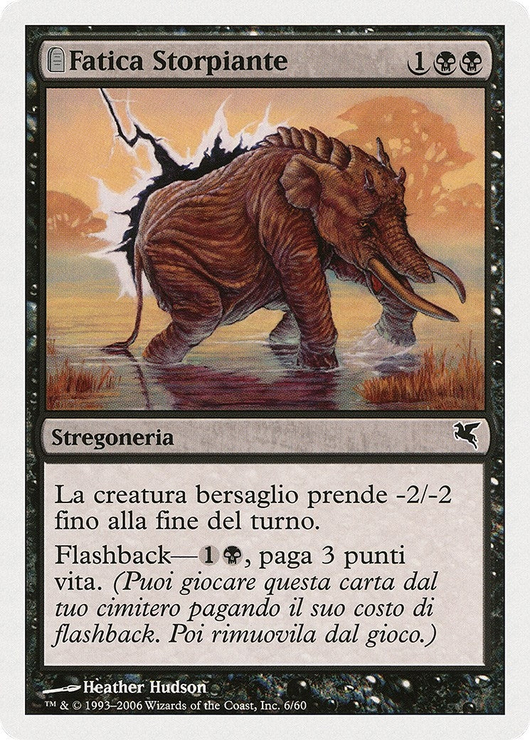 Image for Crippling Fatigue (Italian) - "Fatica Storpiante" (A6) (A6) (Magic Encyclopedia 2005 (Salvat/Hachette)) - Magic: The Gathering
