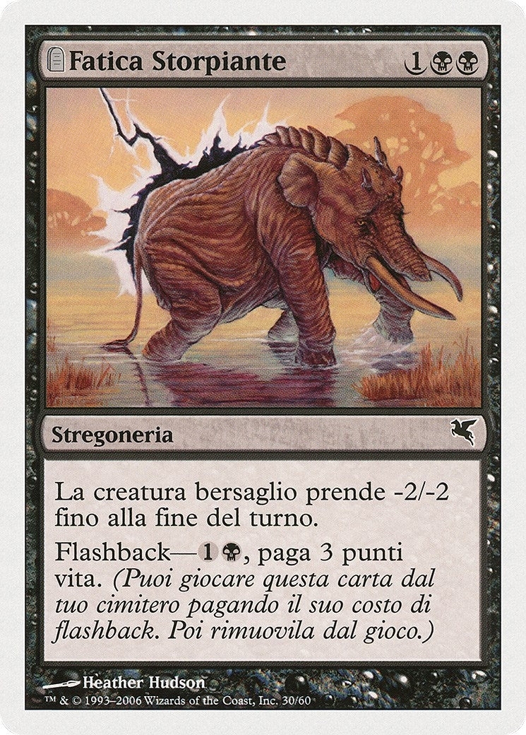 Image for Crippling Fatigue (Italian) - "Fatica Storpiante" (A30) (A30) (Magic Encyclopedia 2005 (Salvat/Hachette)) - Magic: The Gathering