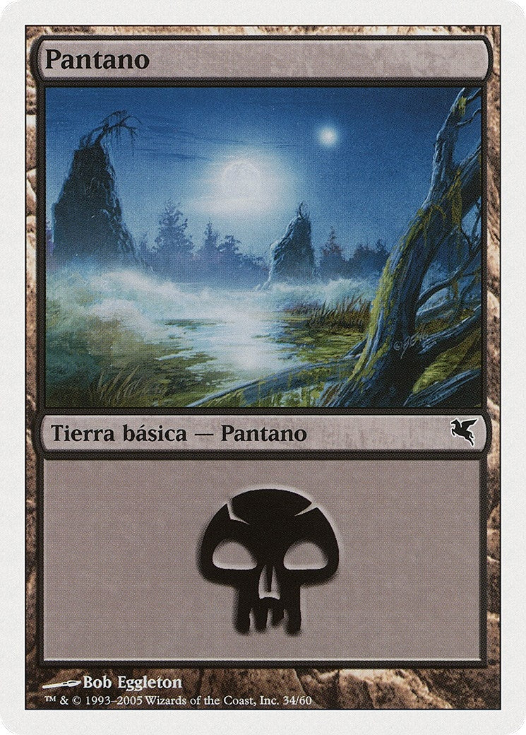 Image for Swamp (Spanish) - "Pantano" (A34) (A34) (Magic Encyclopedia 2005 (Salvat/Hachette)) - Magic: The Gathering