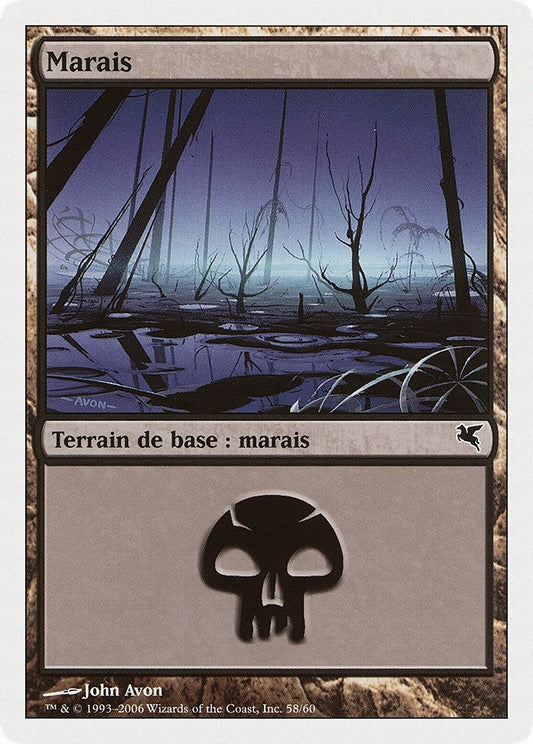Image for Swamp (French) - "Marais" (F58) (F58) (Magic Encyclopedia 2005 (Salvat/Hachette)) - Magic: The Gathering