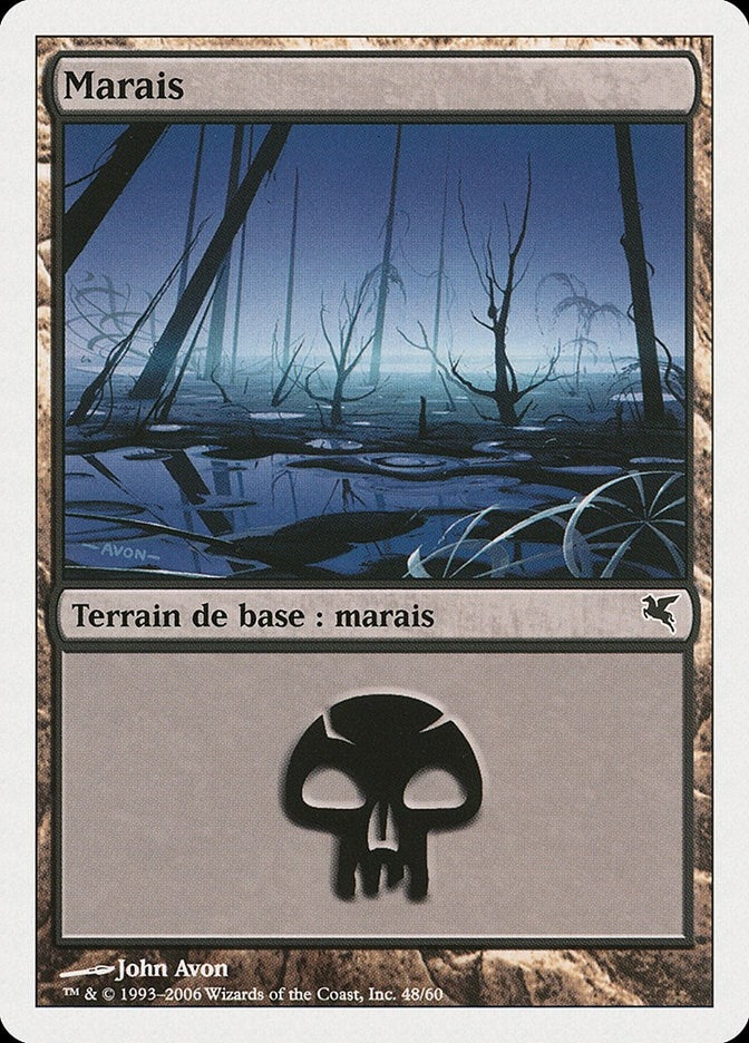 Image for Swamp (French) - "Marais" (A48) (A48) (Magic Encyclopedia 2005 (Salvat/Hachette)) - Magic: The Gathering