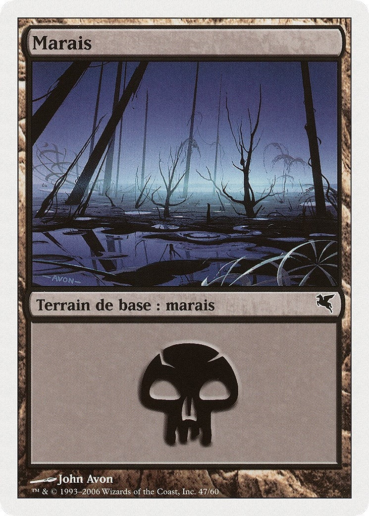 Image for Swamp (French) - "Marais" (F47) (F47) (Magic Encyclopedia 2005 (Salvat/Hachette)) - Magic: The Gathering
