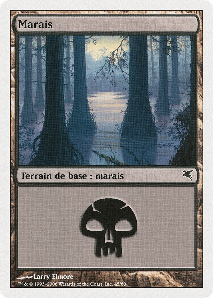 Image for Swamp (French) - "Marais" (A45) (A45) (Magic Encyclopedia 2005 (Salvat/Hachette)) - Magic: The Gathering