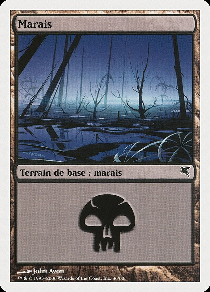 Image for Swamp (French) - "Marais" (A36) (A36) (Magic Encyclopedia 2005 (Salvat/Hachette)) - Magic: The Gathering