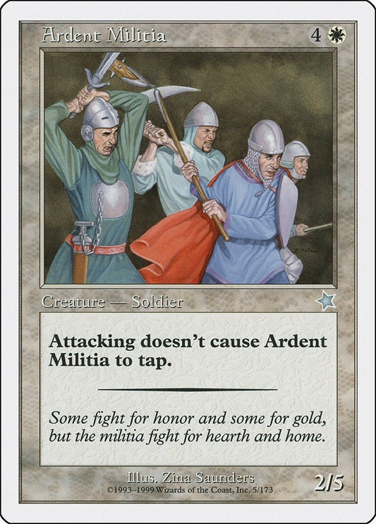 Image for Ardent Militia (5) (Starter 1999) - Magic: The Gathering