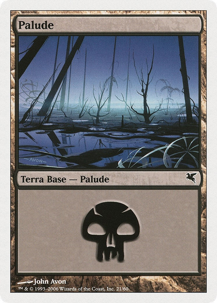 Image for Swamp (Italian) - "Palide" (A21) (A21) (Magic Encyclopedia 2005 (Salvat/Hachette)) - Magic: The Gathering