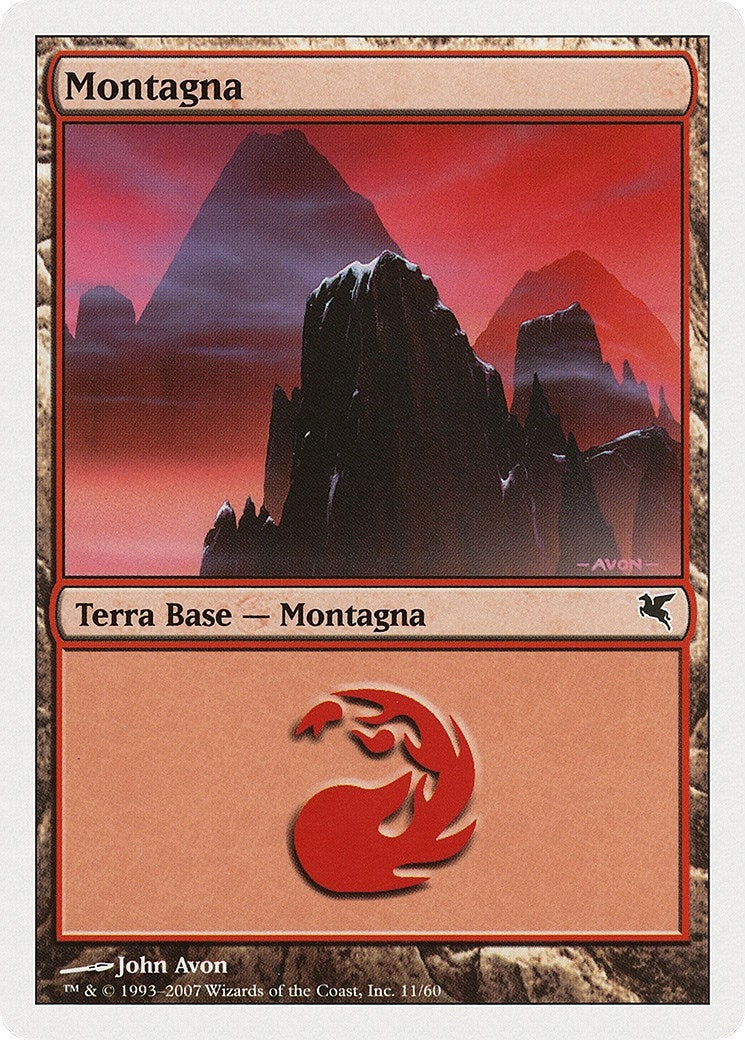 Image for Mountain (Italian) - "Montagna" (K11) (K11) (Magic Encyclopedia 2005 (Salvat/Hachette)) - Magic: The Gathering
