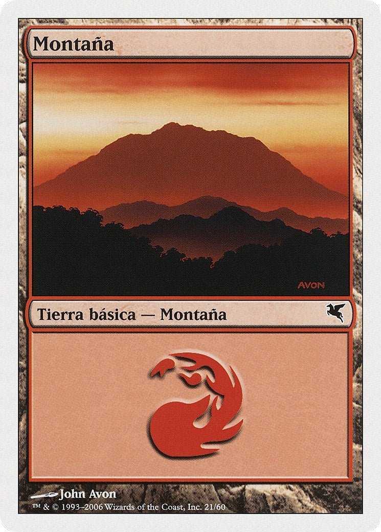 Image for Mountain (Spanish) - "Montana" (D21) (D21) (Magic Encyclopedia 2005 (Salvat/Hachette)) - Magic: The Gathering