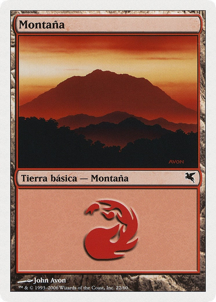 Image for Mountain (Spanish) - "Montana" (C22) (C22) (Magic Encyclopedia 2005 (Salvat/Hachette)) - Magic: The Gathering