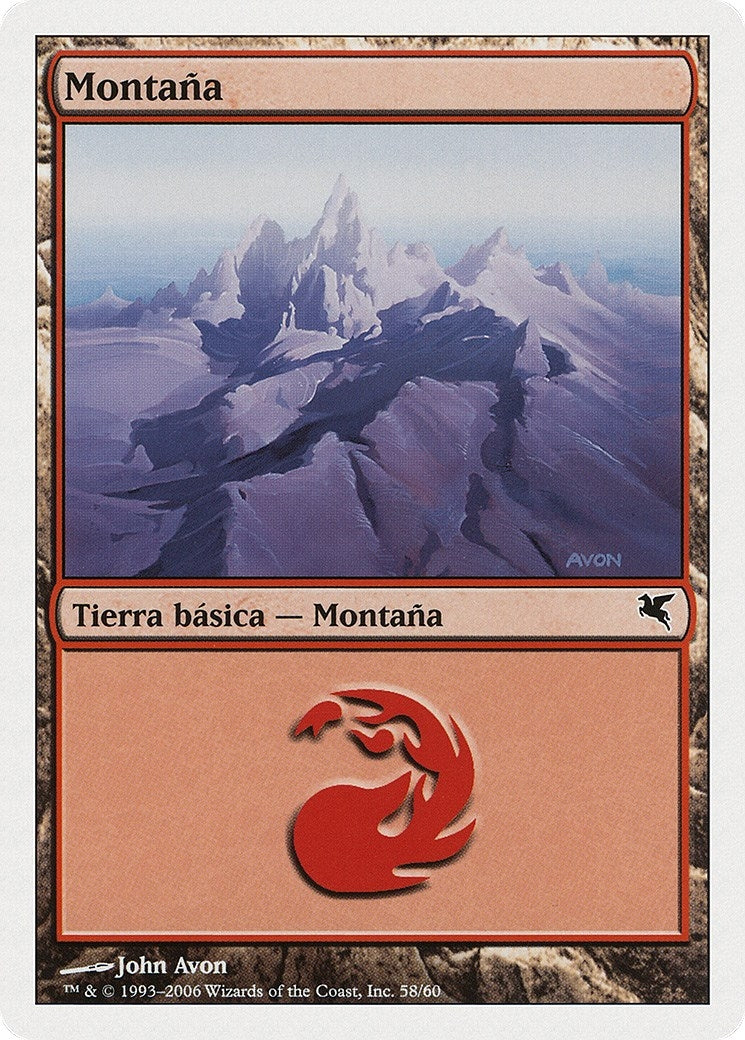 Image for Mountain (Spanish) - "Montana" (C58) (C58) (Magic Encyclopedia 2005 (Salvat/Hachette)) - Magic: The Gathering