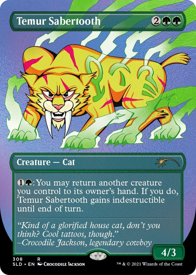 Image for Temur Sabertooth (Foil Etched) (308) (Secret Lair Drop Series) - Magic: The Gathering