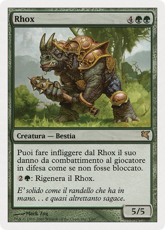 Image for Rhox (Italian) - "Rhox" (K1) (Magic Encyclopedia 2005 (Salvat/Hachette)) - Magic: The Gathering