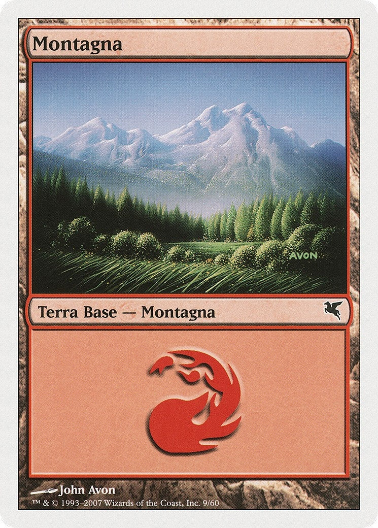 Image for Mountain (Italian) - "Montagna" (D9) (D9) (Magic Encyclopedia 2005 (Salvat/Hachette)) - Magic: The Gathering