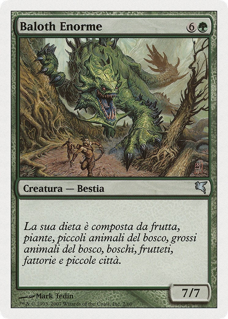 Image for Enormous Baloth (Italian) - "Baloth Enorme" (K2) (K2) (Magic Encyclopedia 2005 (Salvat/Hachette)) - Magic: The Gathering