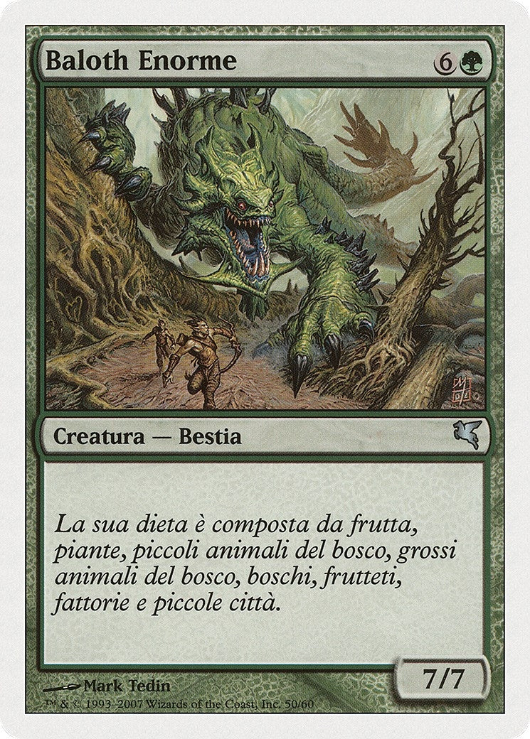 Image for Enormous Baloth (Italian) - "Baloth Enorme" (K50) (K50) (Magic Encyclopedia 2005 (Salvat/Hachette)) - Magic: The Gathering