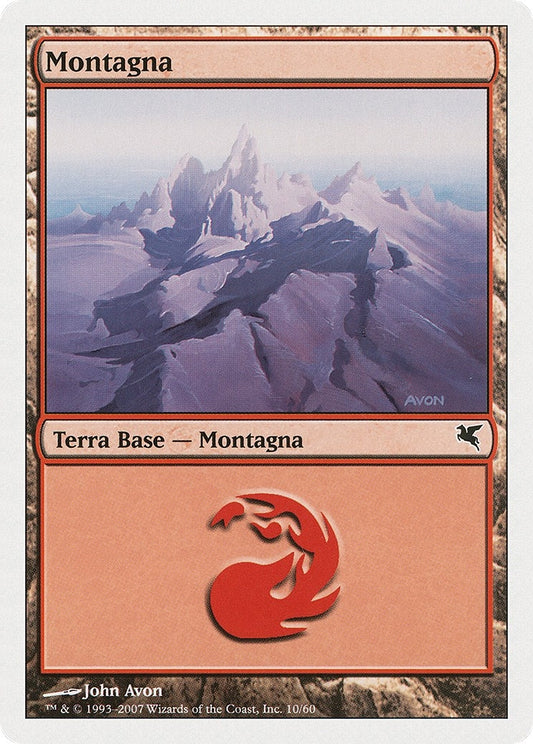Image for Mountain (Italian) - "Montagna" (D10) (D10) (Magic Encyclopedia 2005 (Salvat/Hachette)) - Magic: The Gathering