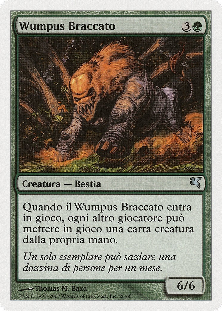 Image for Hunted Wumpus (Italian) - "Wumpus Braccato" (K26) (Magic Encyclopedia 2005 (Salvat/Hachette)) - Magic: The Gathering