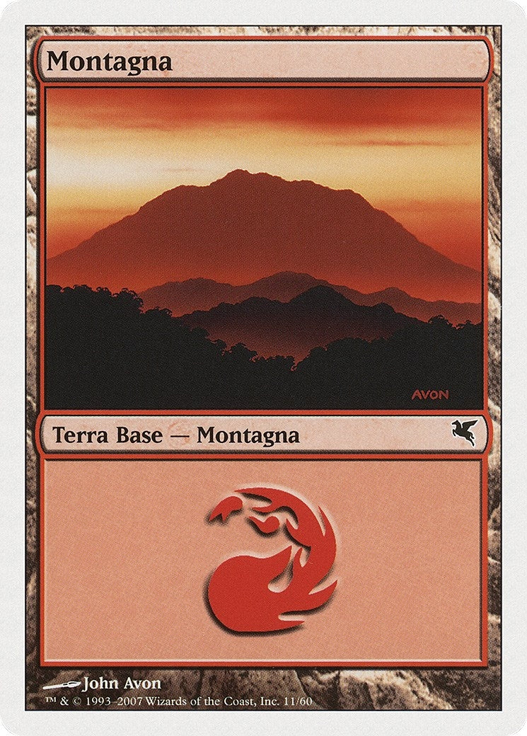 Image for Mountain (Italian) - "Montagna" (I11) (I11) (Magic Encyclopedia 2005 (Salvat/Hachette)) - Magic: The Gathering
