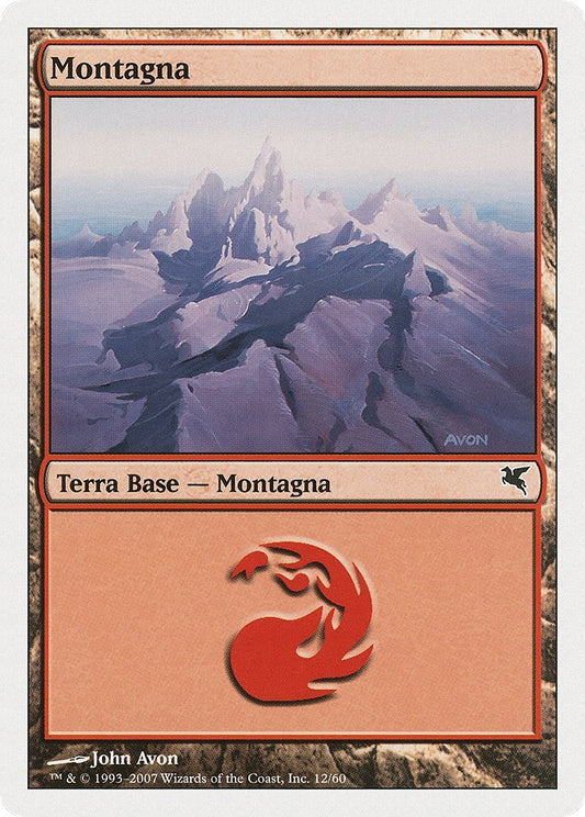 Image for Mountain (Italian) - "Montagna" (C12) (C12) (Magic Encyclopedia 2005 (Salvat/Hachette)) - Magic: The Gathering