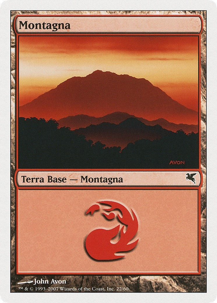 Image for Mountain (Italian) - "Montagna" (C22) (C22) (Magic Encyclopedia 2005 (Salvat/Hachette)) - Magic: The Gathering