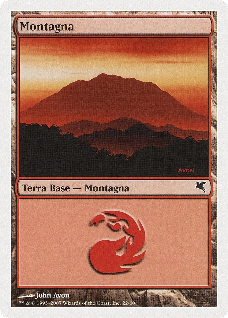 Image for Mountain (Italian) - "Montagna" (I22) (I22) (Magic Encyclopedia 2005 (Salvat/Hachette)) - Magic: The Gathering