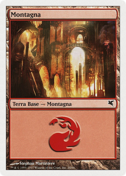 Image for Mountain (Italian) - "Montagna" (K24) (K24) (Magic Encyclopedia 2005 (Salvat/Hachette)) - Magic: The Gathering