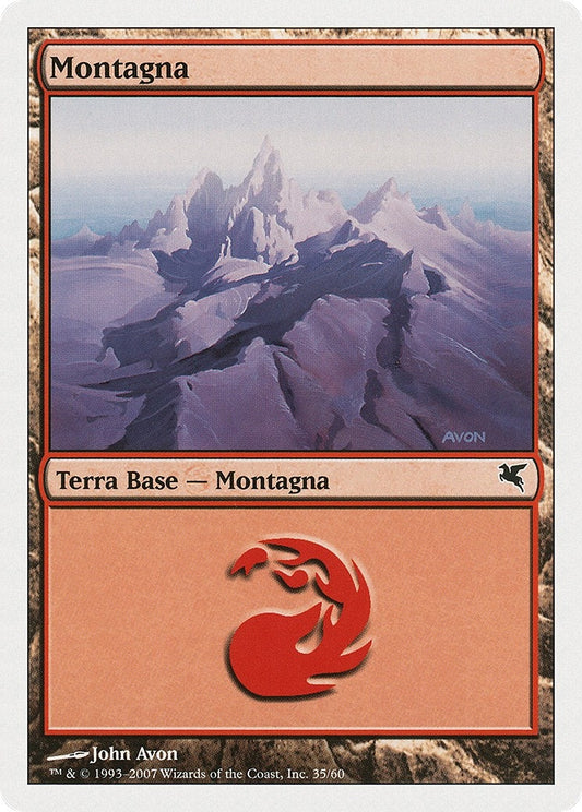 Image for Mountain (Italian) - "Montagna" (C35) (C35) (Magic Encyclopedia 2005 (Salvat/Hachette)) - Magic: The Gathering