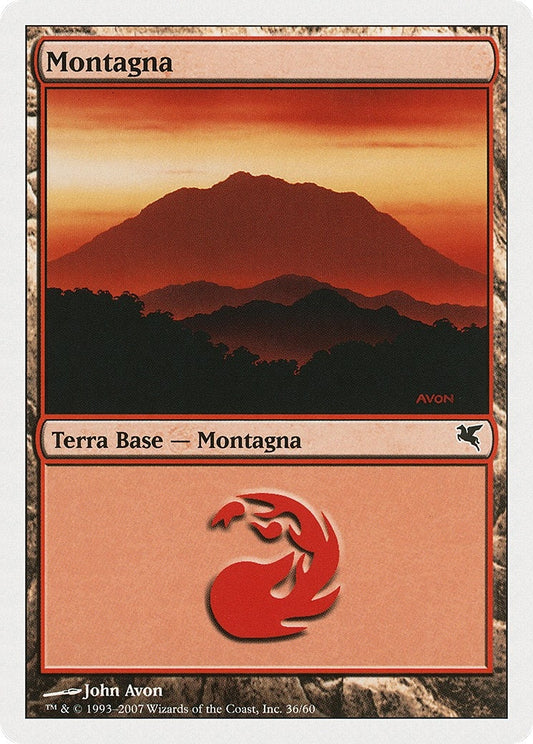Image for Mountain (Italian) - "Montagna" (C36) (C36) (Magic Encyclopedia 2005 (Salvat/Hachette)) - Magic: The Gathering