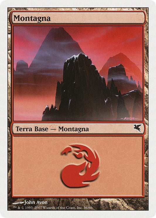 Image for Mountain (Italian) - "Montagna" (K36) (K36) (Magic Encyclopedia 2005 (Salvat/Hachette)) - Magic: The Gathering