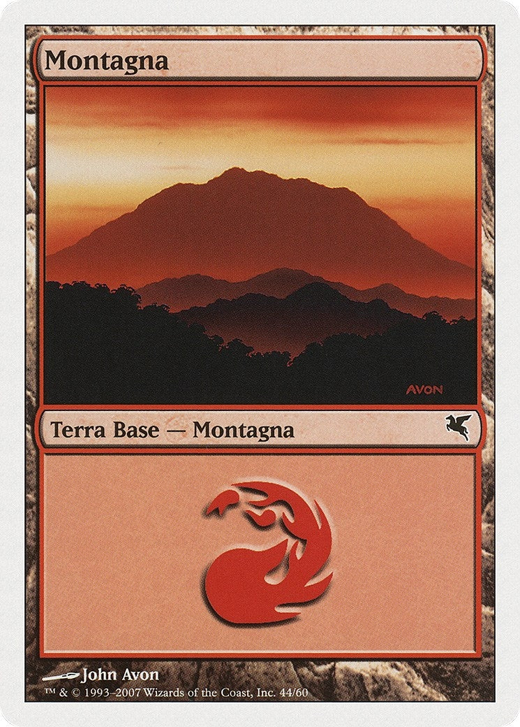 Image for Mountain (Italian) - "Montagna" (I44) (I44) (Magic Encyclopedia 2005 (Salvat/Hachette)) - Magic: The Gathering