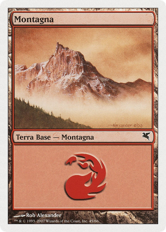Image for Mountain (Italian) - "Montagna" (I45) (I45) (Magic Encyclopedia 2005 (Salvat/Hachette)) - Magic: The Gathering