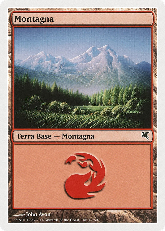 Image for Mountain (Italian) - "Montagna" (D47) (D47) (Magic Encyclopedia 2005 (Salvat/Hachette)) - Magic: The Gathering