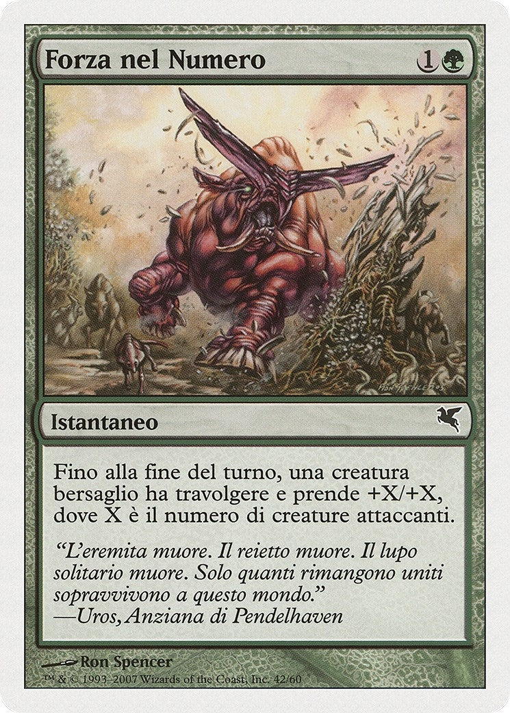 Image for Strength in Numbers (Italian) - "Forza nel Numero" (J42) (J42) (Magic Encyclopedia 2005 (Salvat/Hachette)) - Magic: The Gathering