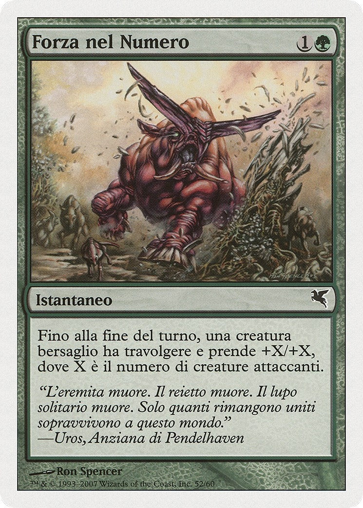 Image for Strength in Numbers (Italian) - "Forza nel Numero" (J52) (J52) (Magic Encyclopedia 2005 (Salvat/Hachette)) - Magic: The Gathering