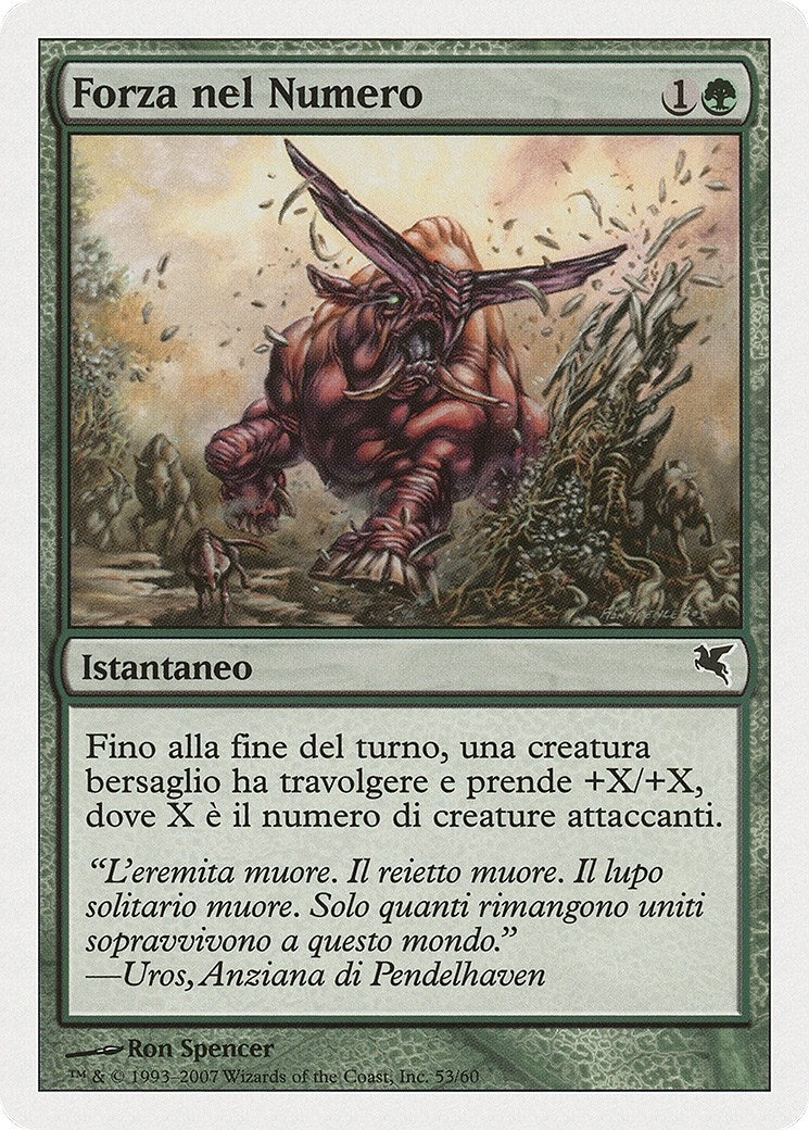 Image for Strength in Numbers (Italian) - "Forza nel Numero" (J53) (J53) (Magic Encyclopedia 2005 (Salvat/Hachette)) - Magic: The Gathering